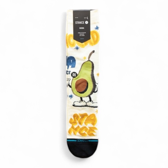 STANCE MEN’S CASUAL CREW HEIGHT LIGHT CUSHION REINFORCED HEEL & TOE SIZE LG NWT - Picture 1 of 5